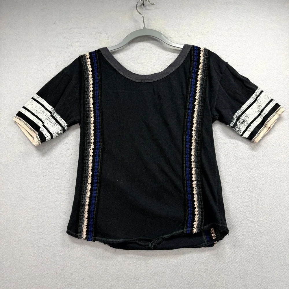 We The Free First Place T Shirt Top Womens M Black #1 Jersey Sports Athletic Y2K - Picture 3 of 8